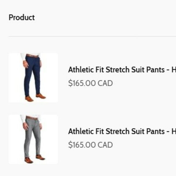 State & Liberty Athletic Fit Suit Pants - Heathered Navy - Picture 6 of 6